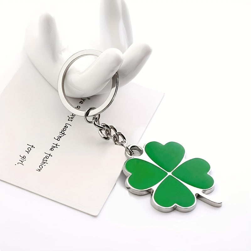 Four Leaf Clover Keychain Luck Couples Key Ring Creative Keychain