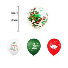 16pcs Christmas Balloon Sequins Set 30 48 Cm Decorative Balloons