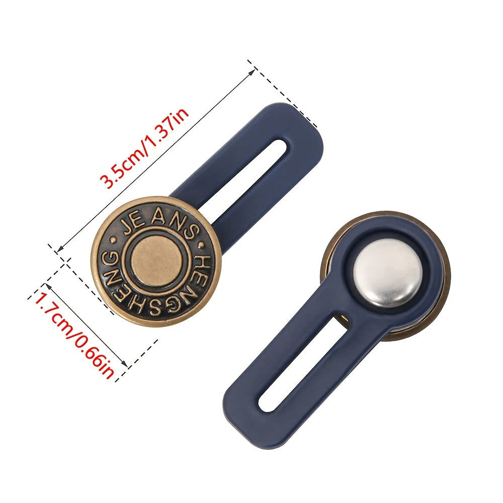 4pcs Metal Button Extender For Jeans Sewing Adjustable Waist Extend
