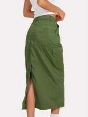 High Rise Cargo Denim Dress Solid Y2K Vintage Style Women's Clothing