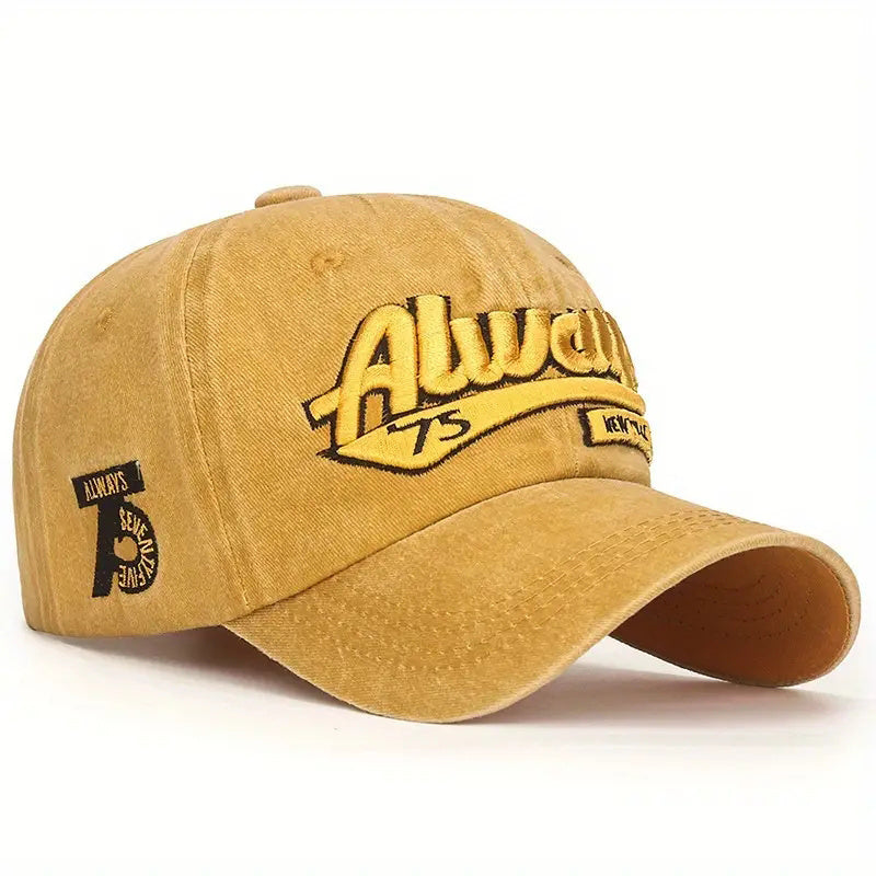 Summer Personality Washed Baseball Cap English Letter