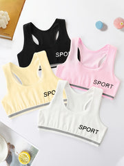 Girls Wireless Padded Sport Bra Kids Underwear