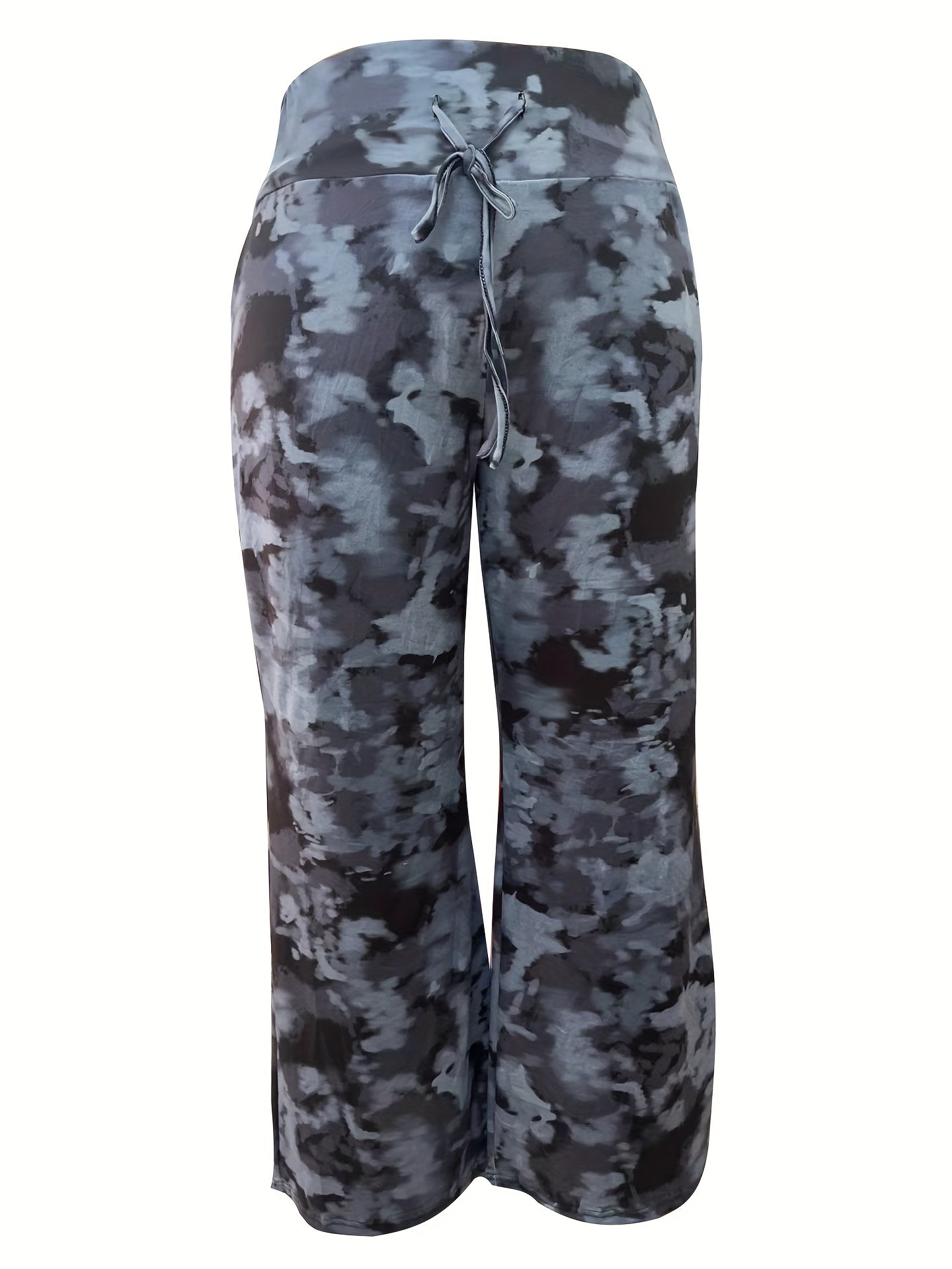  Casual Pants Women's Plus Graphic Print Yoga Wide Leg Loose Pants