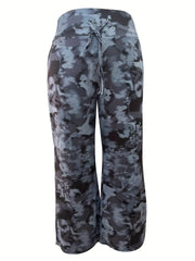  Casual Pants Women's Plus Graphic Print Yoga Wide Leg Loose Pants