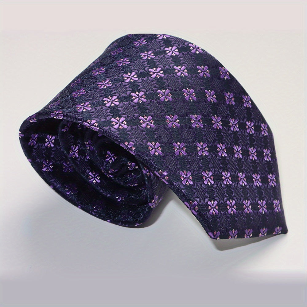 Vintage Retro 1900s High Flower Printed Necktie