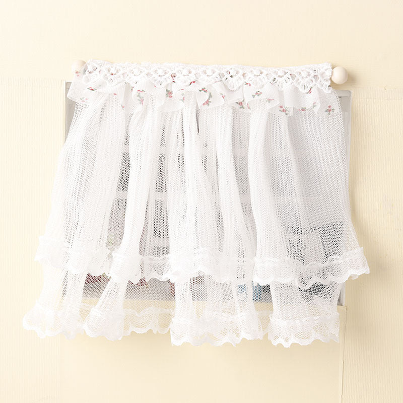 Charming 1:12 Dollhouse Curtains Floral Lace Detailing Ideal Home Decor Gift