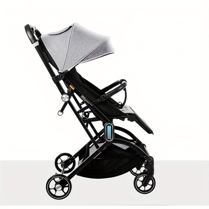 Lightweight Folding Stroller One Button Fold Sitting Lying Baby Stroller