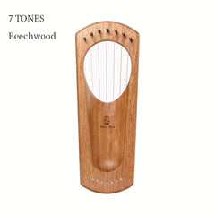 Hluru Lyre Harp 7 19 String Cherry Wood Professional Leyaqin Portable