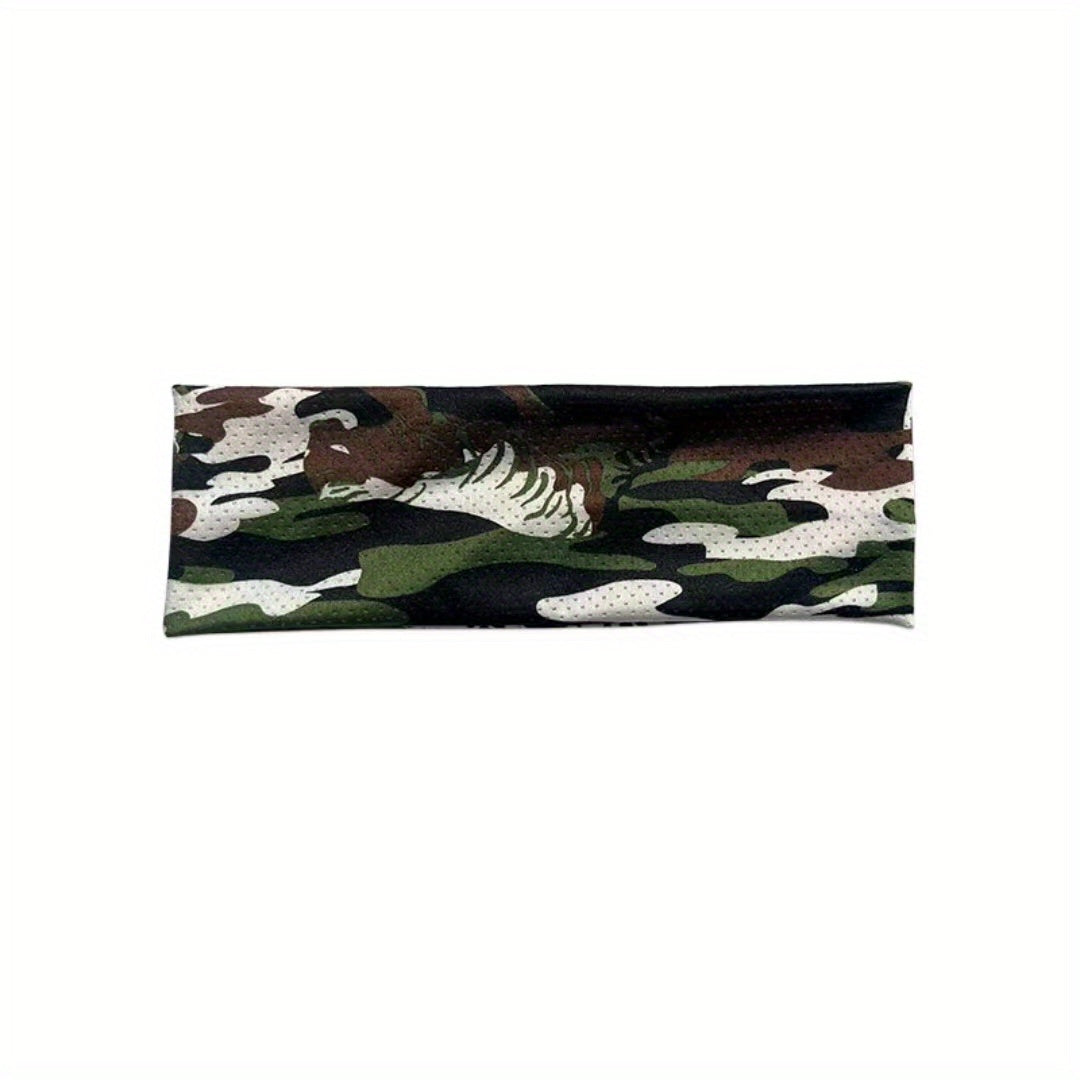 Men's Camo Ice Silk Sports Headband Elastic