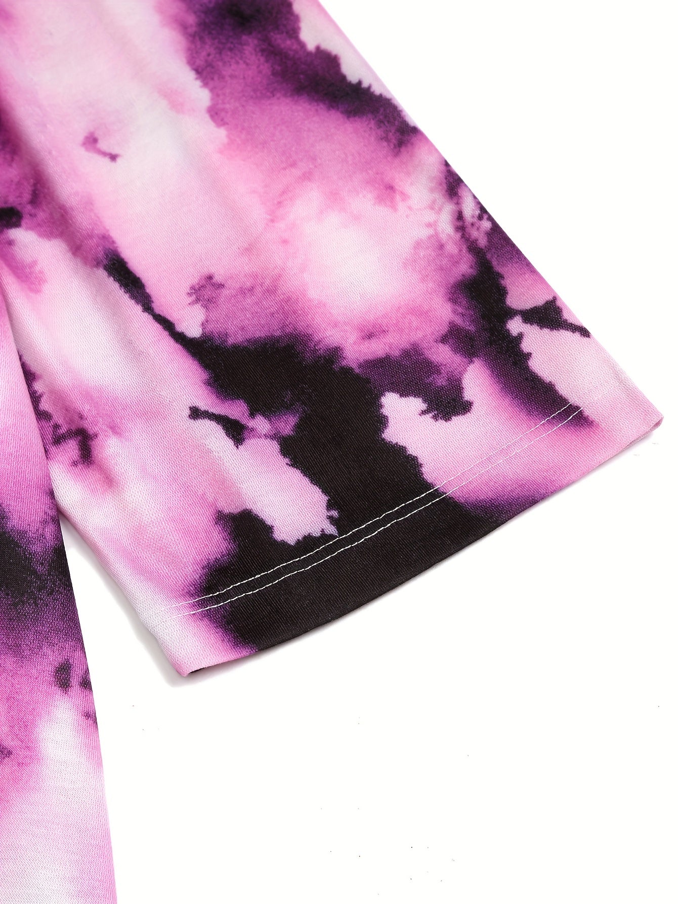  Tie Dye Half Sleeve Open Front Cardigan