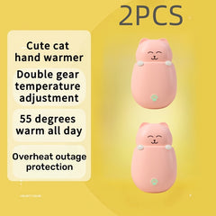 Stay Warm & Pink Pet Cat Rechargeable Hand Warmer 2 Gear Adjustment