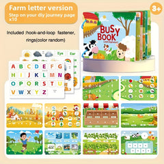 Interactive Busy Book for Youngsters Quiet Activity Book Phonics & Learning