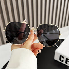 Large Polygon Sunglasses UV400 Anti Glare Sun Shades Driving Travel