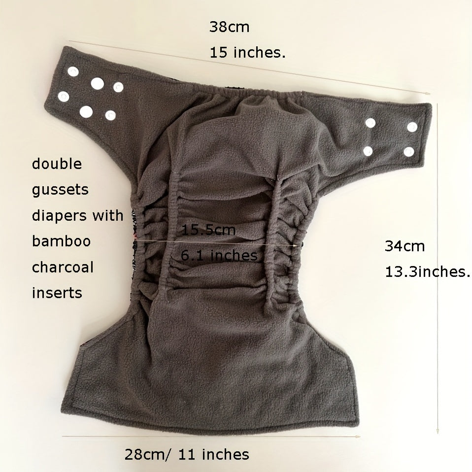 Washable Reusable Pocket Diaper Double Gusset Baby Cloth Diapers