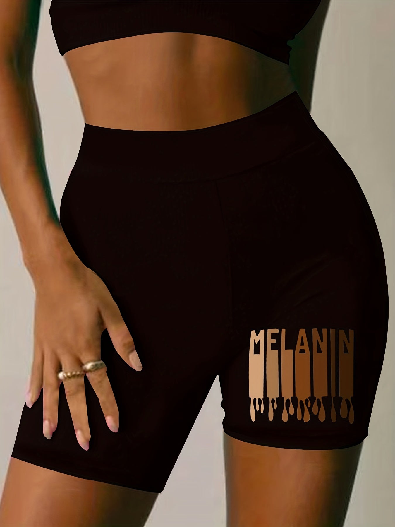  Women's High Rise Stretch Biker Shorts