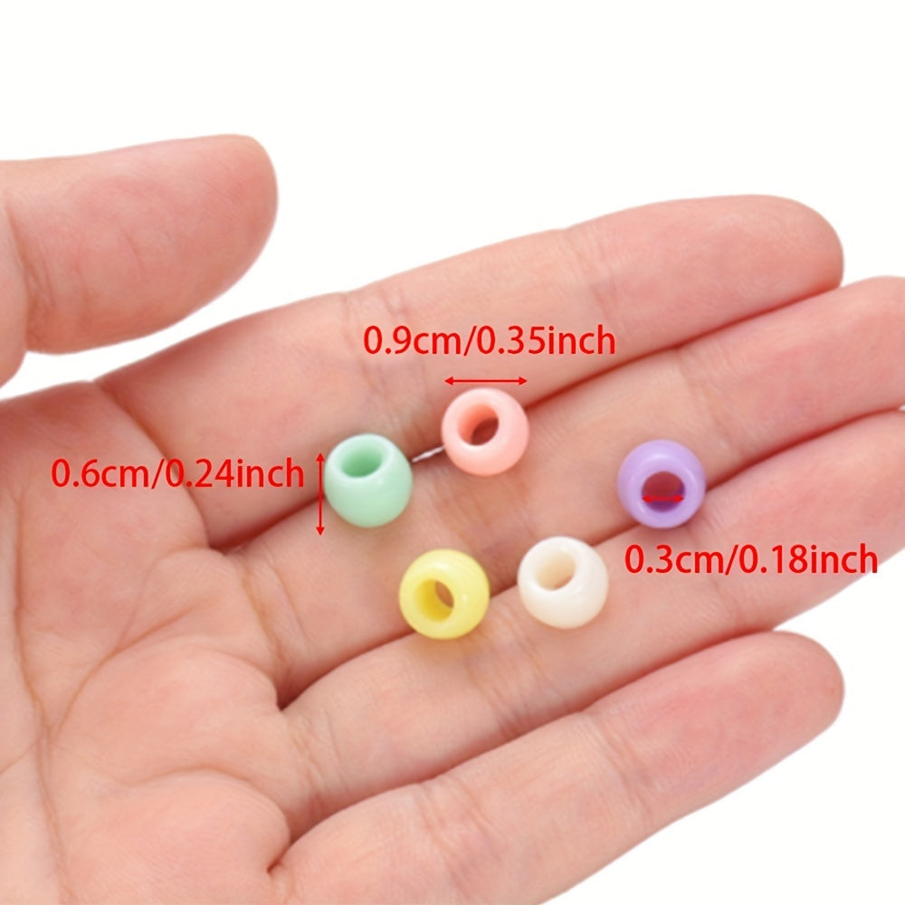100pcs 24inch Mixed Line Acrylic Column Tube Pony Beads