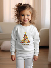 Toddler Kid Girls Cartoon Christmas Tree Sweatshirt