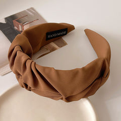 Wide Knot Hairbands Braided Ruched Hair Bands For Women's