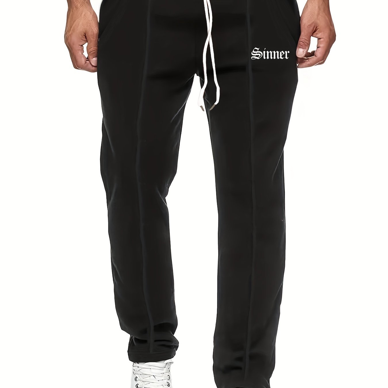 Sinner Letter Print Casual Pants Men's Spring Summer Outdoor