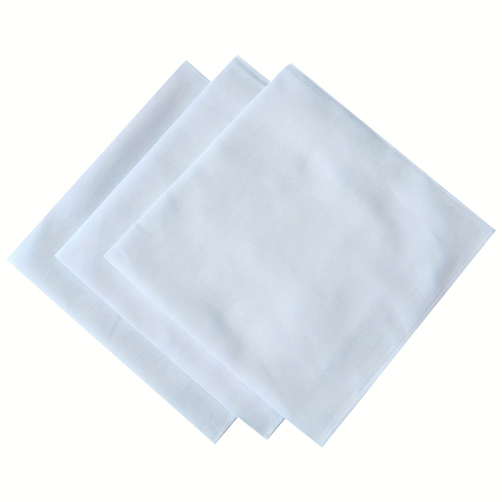 12 Pcs Thin Plain Handkerchief Napkin Pocket Handkerchief 39