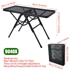 Portable Folding Table X Aluminum Alloy Table Outdoor BBQ Camping Picnic