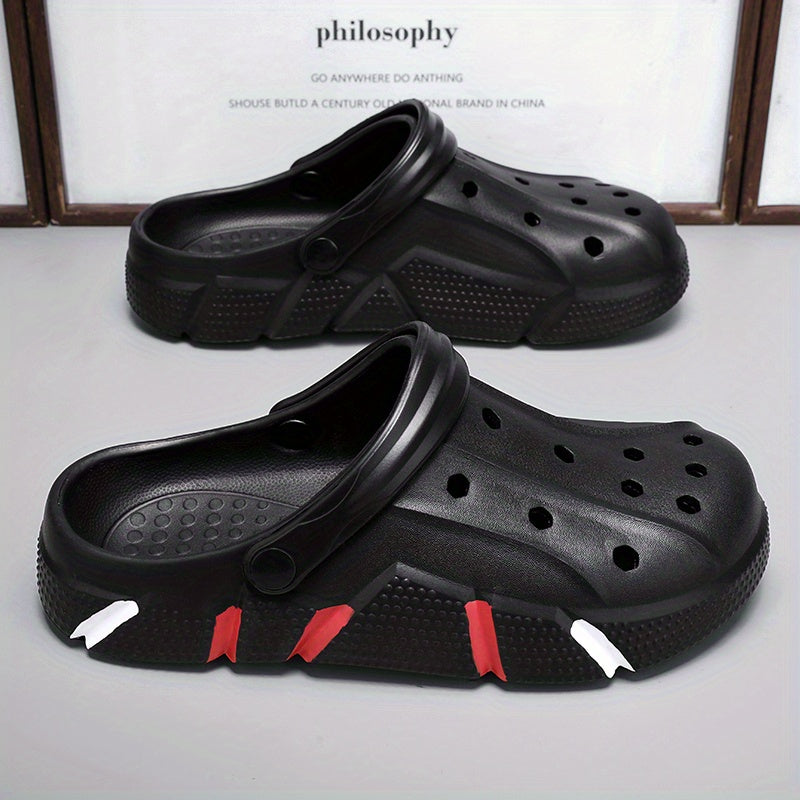 Men's Comfortable Platform Clogs Hollow Out Non Slip Garden Shoes