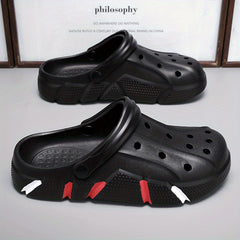 Men's Comfortable Platform Clogs Hollow Out Non Slip Garden Shoes