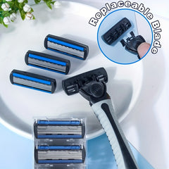Sharp 6 Layer Razor Blades 12-24 Pcs Replacement Blades Wet Shaving Safety Razor
