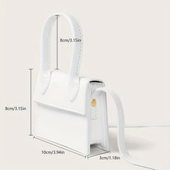 Glossy Solid Mini Shoulder Bag PU Leather Crossbody Bag