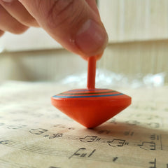 Rainbow Wooden Spinning Top for Stress Relief and Decoration