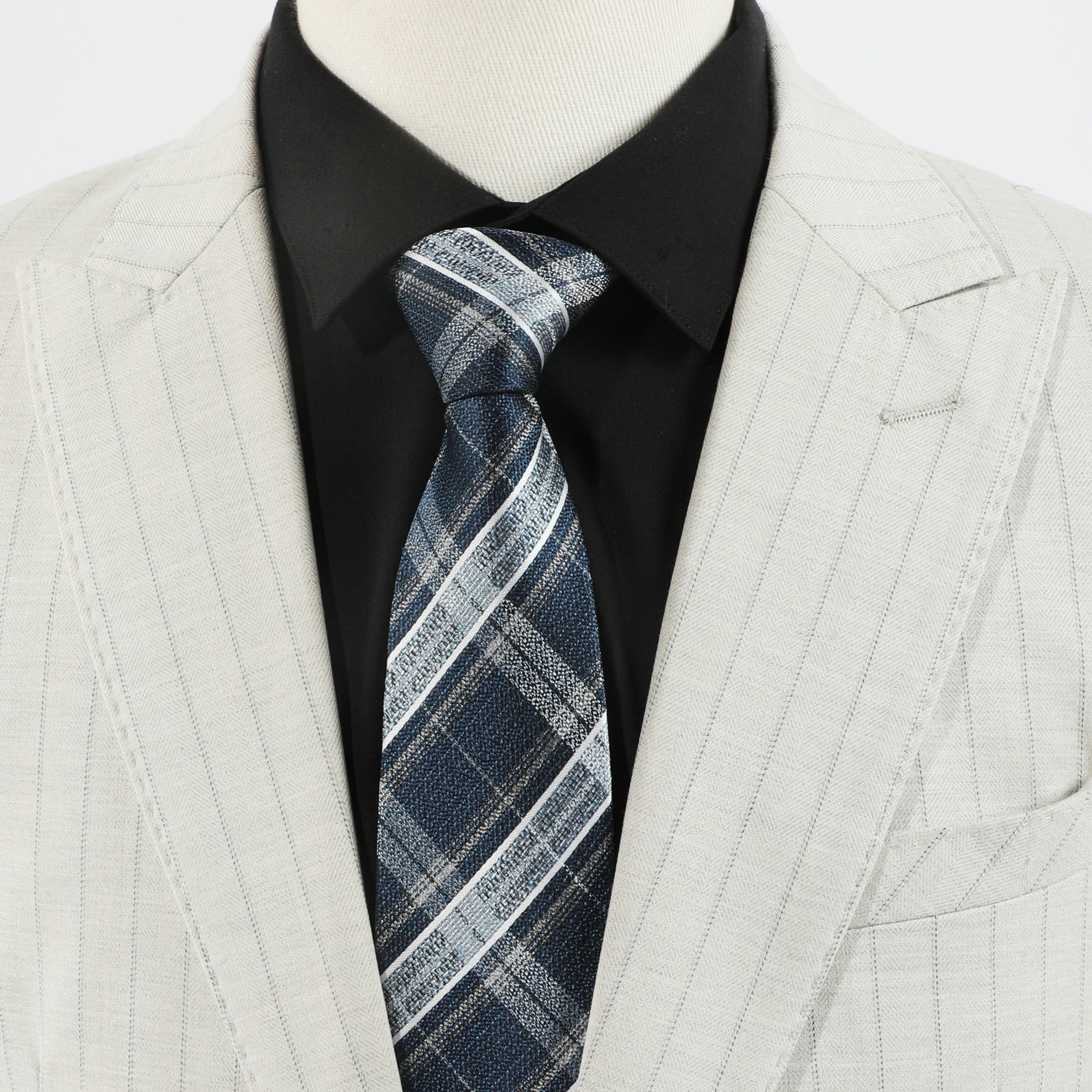 Men's Plaid Striped Ties Wedding Gift Classic Daily Neckties