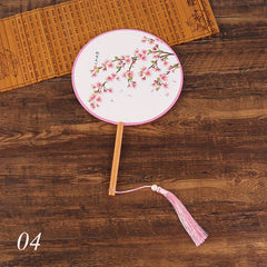 Chinese Style Round Fan Dance Accessories Ancient Palace Fan