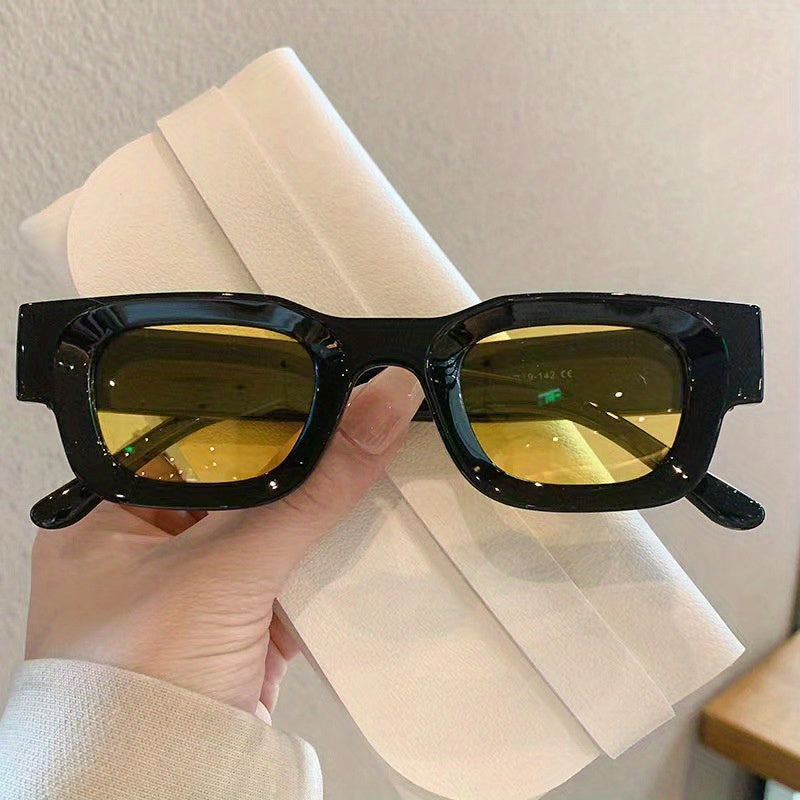 Punk Rectangular Frame Sunglasses Classic Hip Hop Sunshade Eyeglasses