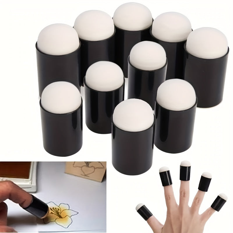 10pcs Sponge Finger Daubers Foam Finger Painting Set DIY Resin Craft