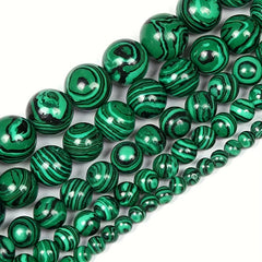 6 8 10mm Green Malachite Stone Beads DIY Bracelet Necklace