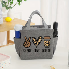 Large Insulated Tote Bag for Women's Work & School, Gray