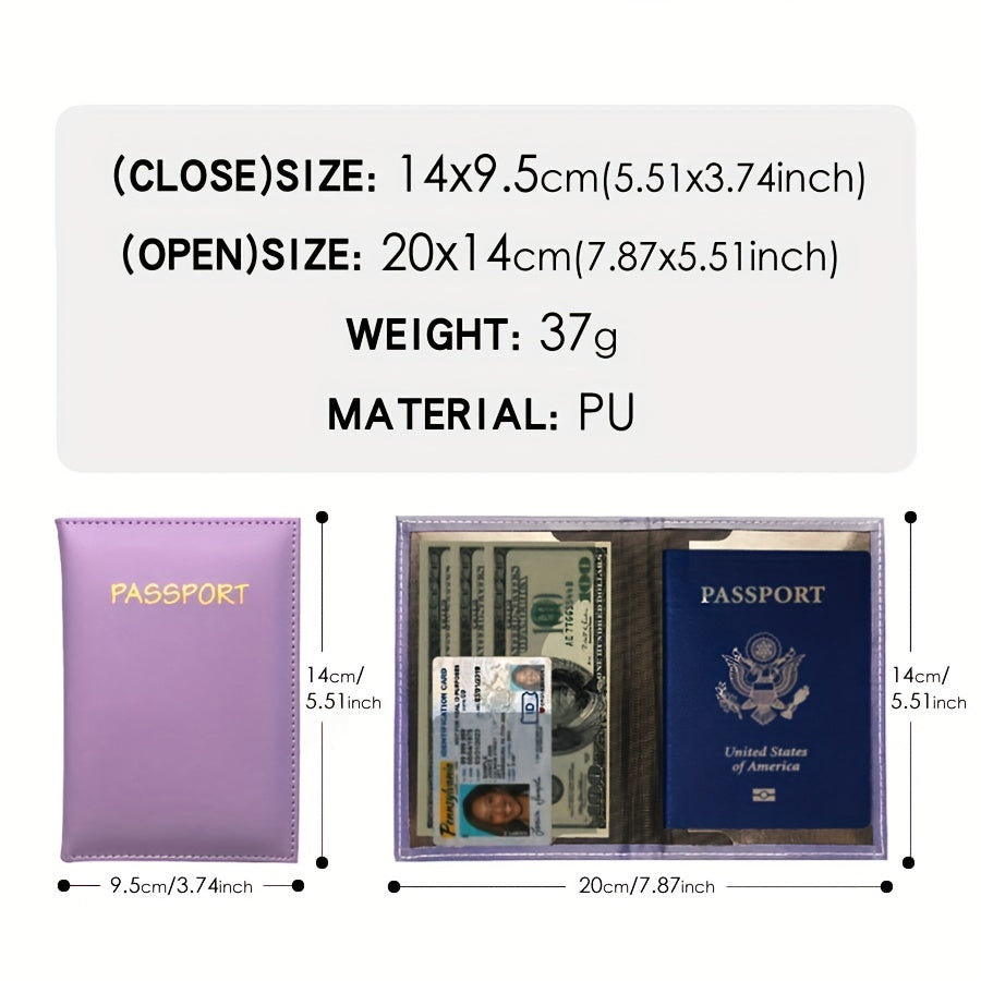 Multifunctional Passport Cover Travel Holder Card Slots Case ID Ticket Money