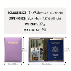 Multifunctional Passport Cover Travel Holder Card Slots Case ID Ticket Money