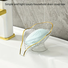 Creative Plastic Soap Dish Self Draining Soap Holder Bathroom Soap Rack