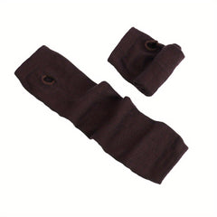 Y2K Knitted Fingerless Gloves Long Sleeves