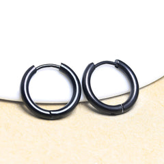 Titanium Steel Hoop Earrings Set for Men Women