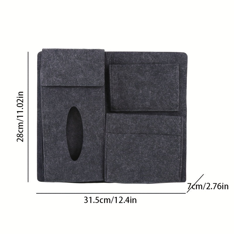 Car Back Seat Storage Bag Felt Organizer Tissue Holder Car Accessories