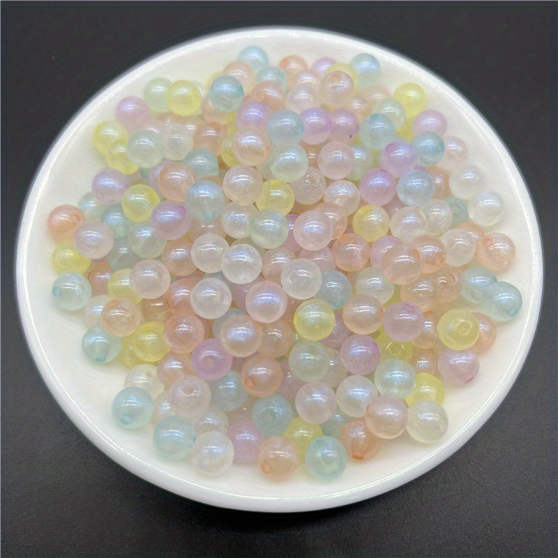 100 Pcs Round Shape Acrylic Spacer Beads for Jewelry Making DIY