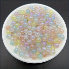 100 Pcs Round Shape Acrylic Spacer Beads for Jewelry Making DIY
