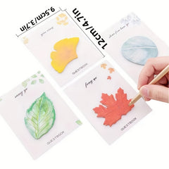 Fresh Leaf Sticky Notes, Tearable Notepad, N Times Sticky Mes