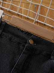 Girls Denim Flared Leg Pants Stretch Kids Slim Fit Jeans