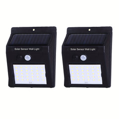 2pcs Motion Sensor Solar Light Waterproof Outdoor Garden Lights