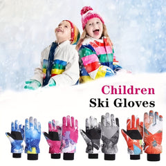 Winter Skiing Gloves For Boys And Girls Non-slip Windproof Waterproof Gloves