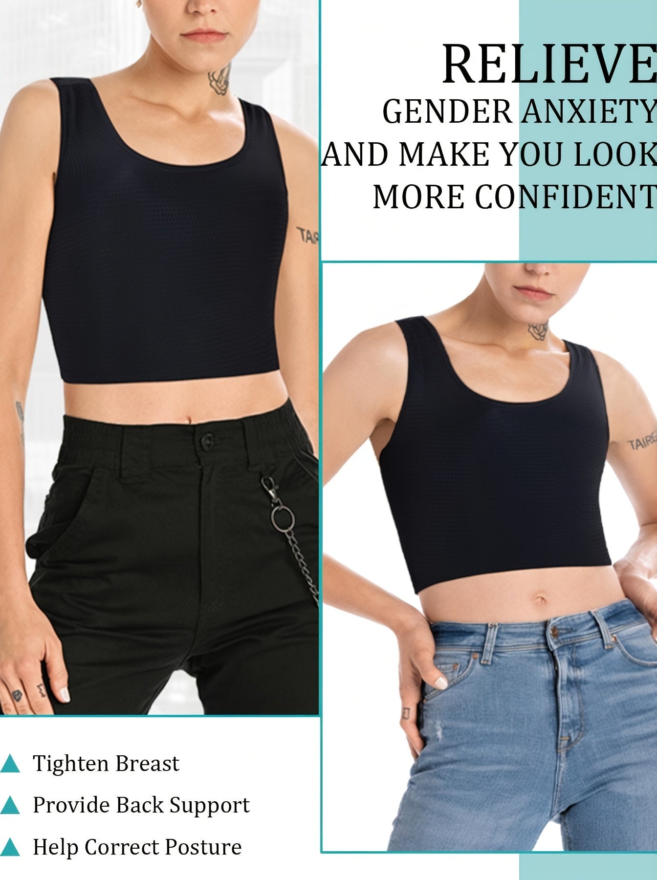 Eyelet Crop Tank Top Breathable Crew Neck Tank