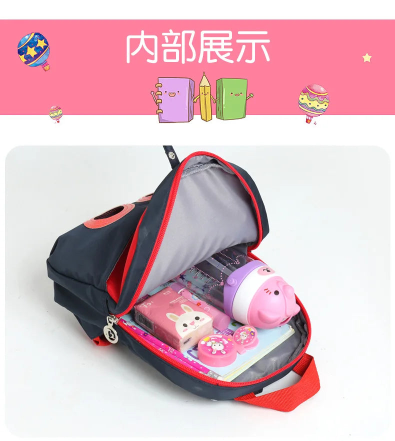 3D Unicorn Plush Toy Children Backpack - Kindergarten School Bags